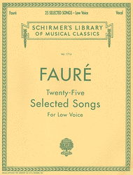 25 Selected Songs Sheet Music by Gabriel Faure