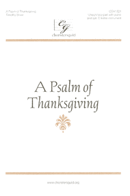 A Psalm of Thanksgiving Sheet Music by Timothy Shaw