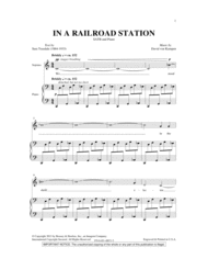 In A Railroad Station Sheet Music by David Von Kampen