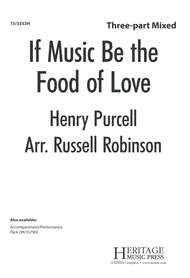 If Music Be the Food of Love Sheet Music by Henry Purcell