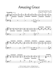 Amazing Grace (Beautiful Piano Solo) Sheet Music by Virginia Harmony