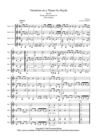 Brahms:Variations on a Theme by Haydn Op56a (St.Anthony Chorale): Theme and Var.VI. - horn quartet) Sheet Music by Johannes Brahms
