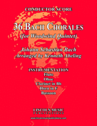 Bach Four-Part Chorales - 36 in Set (for Woodwind Quintet) Sheet Music by Johann Sebastian Bach?