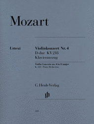 Violin Concerto no. 4 in D major K. 218 Sheet Music by Wolfgang Amadeus Mozart
