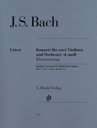 Concerto for 2 Violins and Orchestra in D Minor BWV 1043 Sheet Music by Johann Sebastian Bach