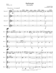 Hallelujah for Horn Quartet (4 Horns) by Leonard Cohen Sheet Music by Leonard Cohen