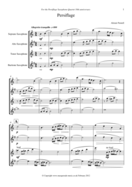 Persiflage ('light banter') SATB Saxophone Quartet Sheet Music by Alistair Parnell