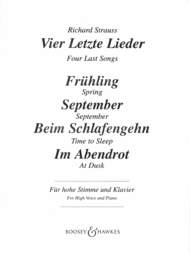 4 Last Songs - 'Vier letzte Lieder' Sheet Music by Richard Strauss
