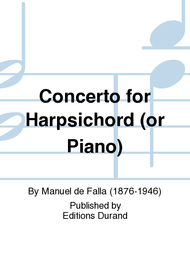 Concerto for Harpsichord (or Piano) Sheet Music by Manuel de Falla