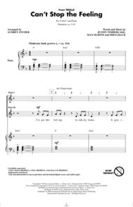 Can't Stop The Feeling (from Trolls) (arr. Audrey Snyder) Sheet Music by Justin Timberlake