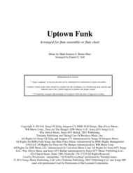 Uptown Funk (Flute Choir) Sheet Music by Mark Ronson ft. Bruno Mars