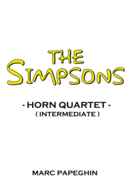 The Simpsons Theme // French Horn Quartet ( intermediate level ) Sheet Music by Danny Elfman