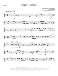 Happy Together - String Quartet Sheet Music by The Turtles