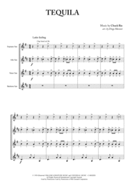 Tequila for Saxophone Quartet Sheet Music by The Champs