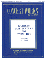Eighteen Masterworks for String Trio Sheet Music by Peter Ilyich Tchaikovsky