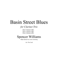 Basin Street Blues. For Clarinet Trio Sheet Music by Louis Armstrong