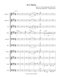 Ave Maria Sheet Music by Felix Bartholdy Mendelssohn