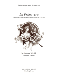 La primavera (Spring) RV. 269 - complete score for piano trio Sheet Music by Antonio Vivaldi