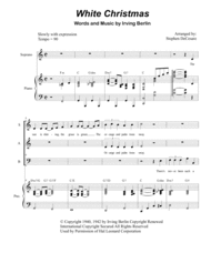 White Christmas (for SAB) Sheet Music by Irving Berlin