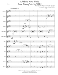 A Whole New World (from 'Aladdin') for Flute Choir Sheet Music by Alan Menken