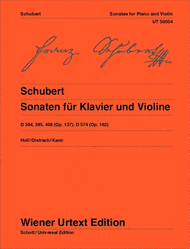 Sonatas for Piano and Violin Sheet Music by Franz Schubert