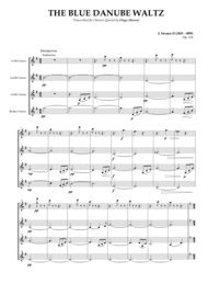 The Blue Danube Waltz for Clarinet Quartet Sheet Music by J. Strauss II (junior)