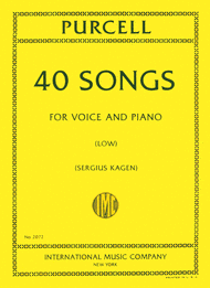 Forty Songs. Complete in One Volume - Low Sheet Music by Henry Purcell