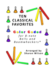 Ten Classical Favorites for 8-note Bells and Boomwhackers® (with Color Coded Notes) Sheet Music by George Frideric Handel