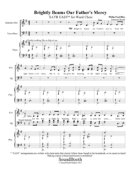 Brightly Beams Our Father's Mercy SATB Easy Sheet Music by Phillip Glass