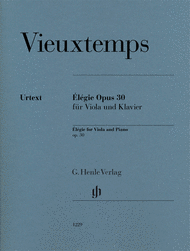 Elegie for Viola and Piano Op. 30 Sheet Music by Henri Vieuxtemps