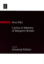 Cantus In Memory Of Benjamin Britten Sheet Music by Arvo Part