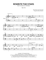 Rewrite The Stars (Big Note) Sheet Music by Zac Efron & Zendaya