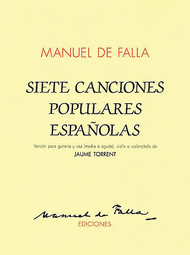 Siete Canciones Populares Espanolas Sheet Music by Manuel de Falla