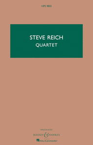 Quartet for 2 Vibraphones and 2 Pianos Sheet Music by Steve Reich