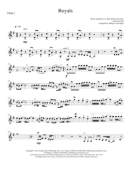 Royals - String Quartet Sheet Music by Lorde