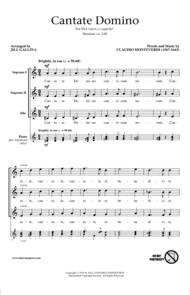 Cantate Domino Sheet Music by Claudio Monteverdi