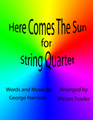 Here Comes The Sun for String Quartet Sheet Music by The Beatles