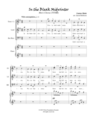 In the Bleak Midwinter TTBB Sheet Music by Gustav Holst