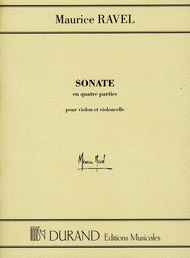 Sonate for Violin and Violoncello Sheet Music by Maurice Ravel
