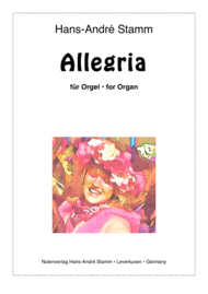 Allegria for Organ Sheet Music by Hans-Andre Stamm