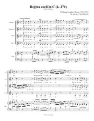 Regina Coeli in C (SSAA) Sheet Music by Wolfgang Amadeus Mozart