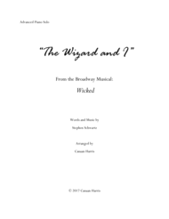 The Wizard And I - Advanced Piano Solo Sheet Music by Stephen Schwartz
