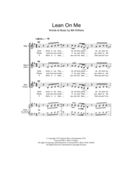 Lean On Me (arr. Barrie Carson Turner) Sheet Music by Bill Withers