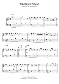 Mariage D'Amour Sheet Music by Richard Clayderman