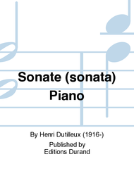 Sonate (sonata) Piano Sheet Music by Henri Dutilleux
