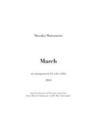 The Nutcracker - March (arr. for solo violin) Sheet Music by Pyotr Illyich Tchaikovsky