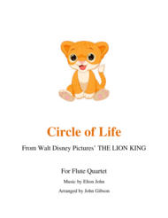 Circle of Life from The Lion King for Flute Quartet Sheet Music by Elton John