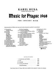 Music for Prague (1968) Sheet Music by Karel Husa