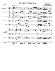 CLARINET POLKA - GERMAN BAND - OKTOBERFEST Sheet Music by Traditional Polish Polka