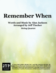 Remember When Sheet Music by Alan Jackson
